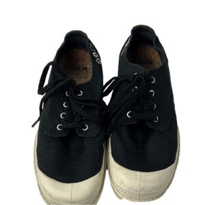 Palladium Organic Collection Black Canvas Lace Up Sneakers